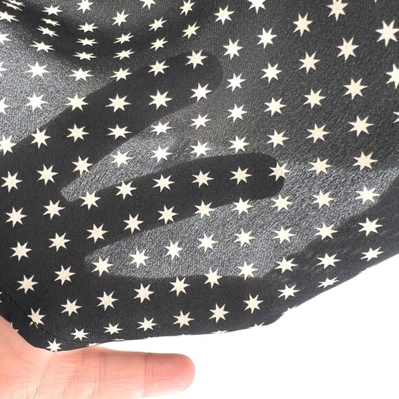 Equipment Silk Star Black White Button-Down Blouse Size Large - Picture 9 of 15